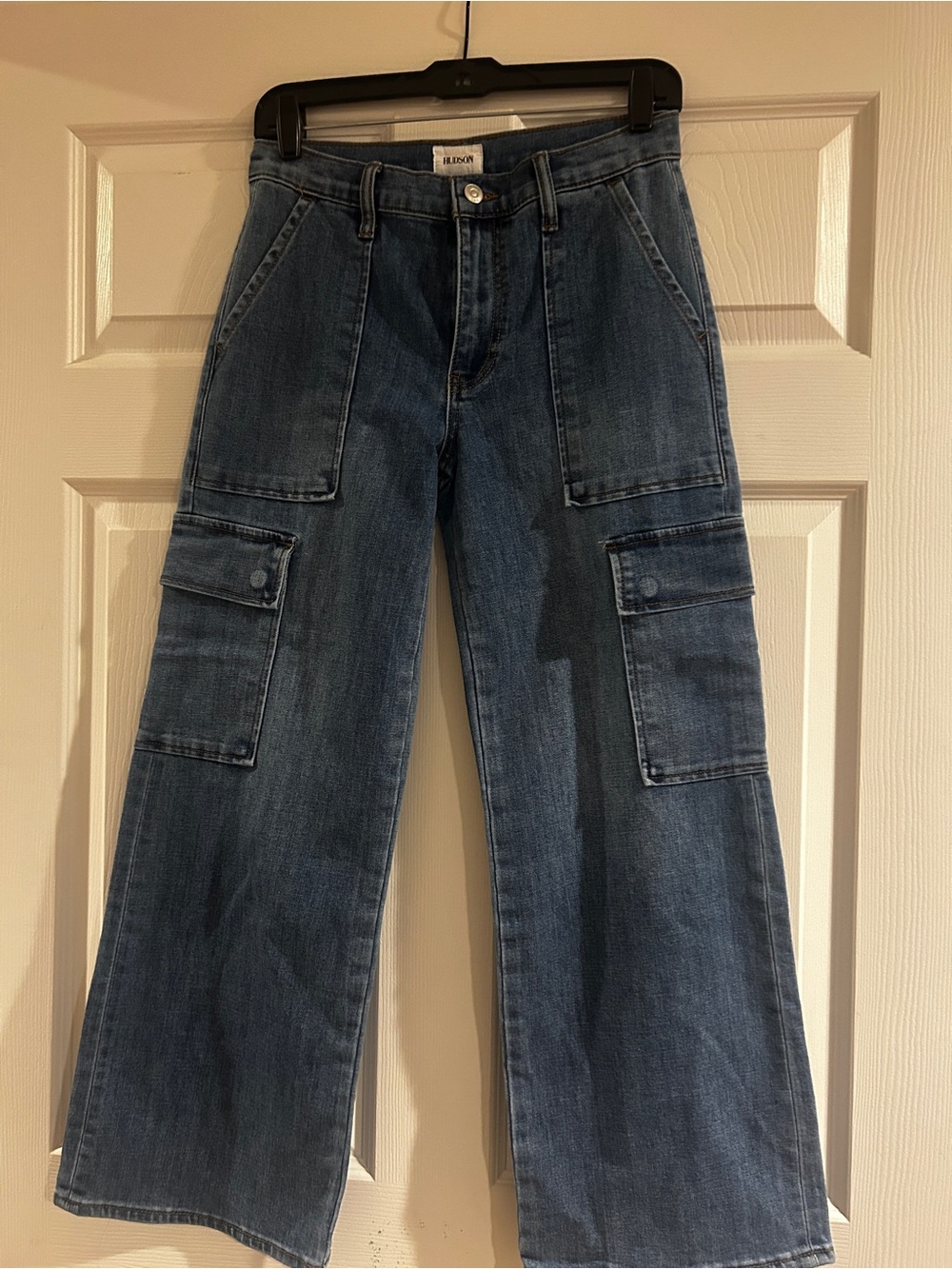 Hudson Rosalie Gidget Wide-Leg Cargo Jeans size 26